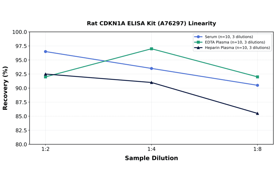 Linearity - Rat CDKN1A ELISA Kit (A76297) - Antibodies.com