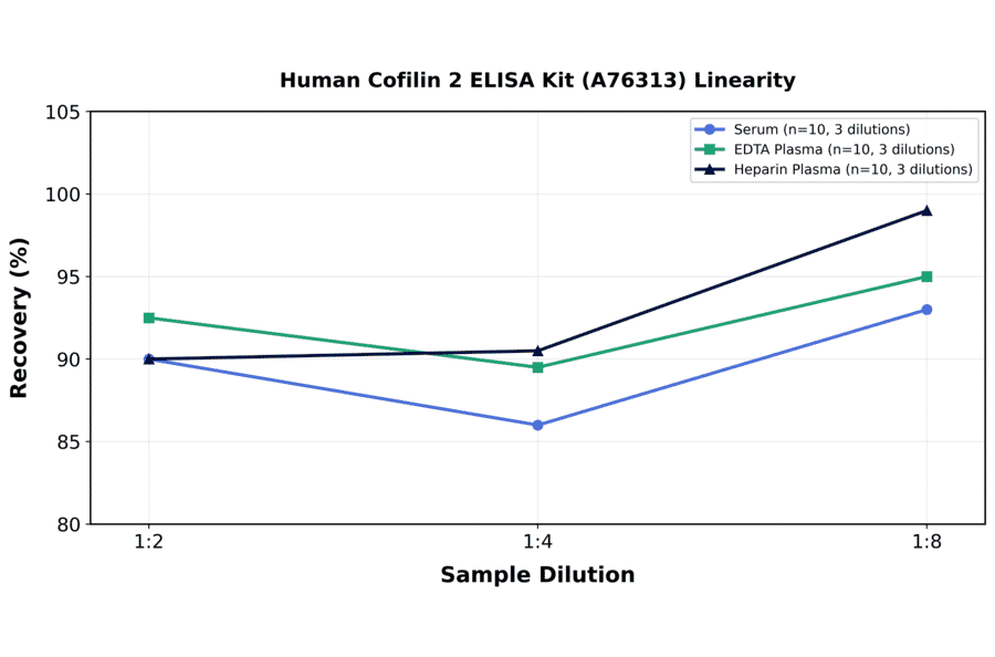 Linearity - Human Cofilin 2 ELISA Kit (A76313) - Antibodies.com