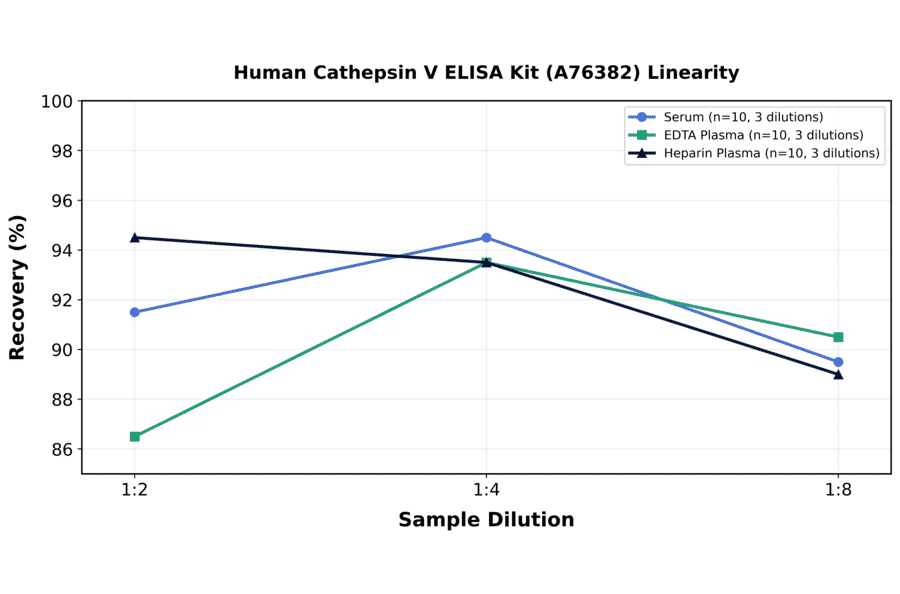 Linearity - Human Cathepsin V ELISA Kit (A76382) - Antibodies.com
