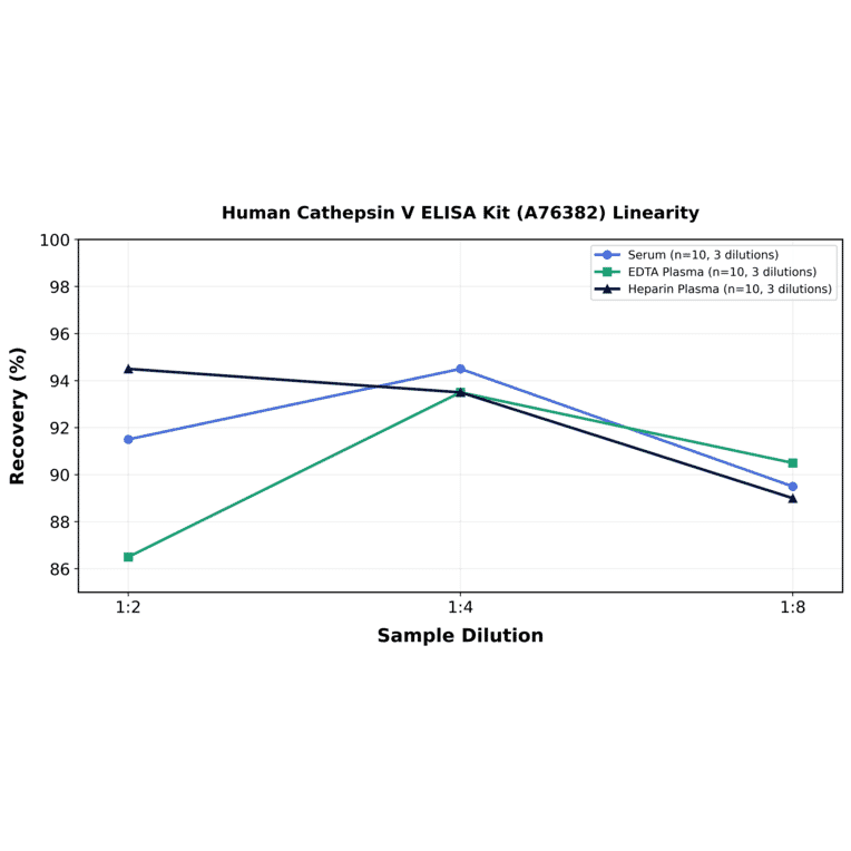 Linearity - Human Cathepsin V ELISA Kit (A76382) - Antibodies.com