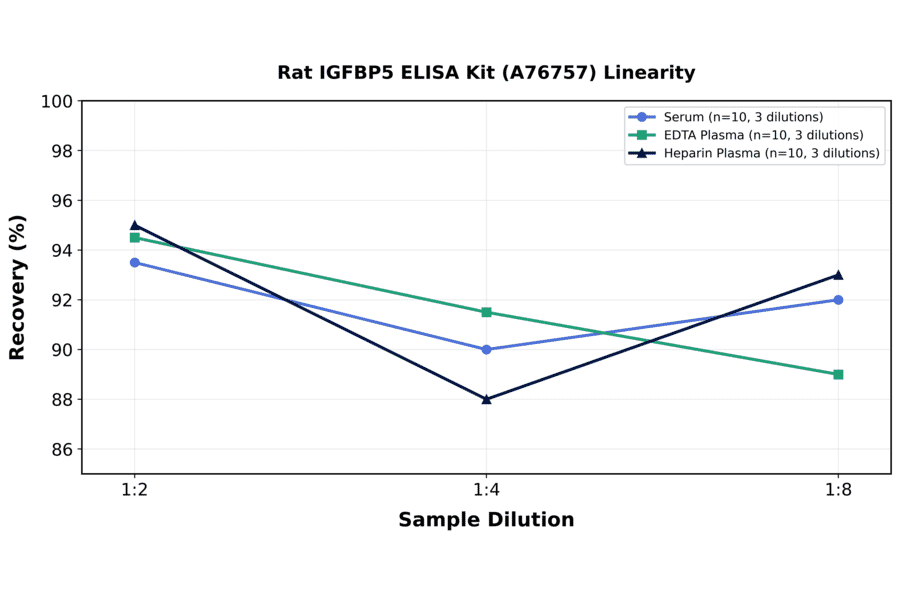 Linearity - Rat IGFBP5 ELISA Kit (A76757) - Antibodies.com