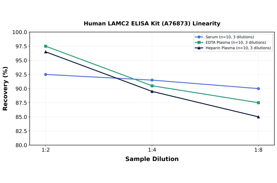 Linearity - Human LAMC2 ELISA Kit (A76873) - Antibodies.com