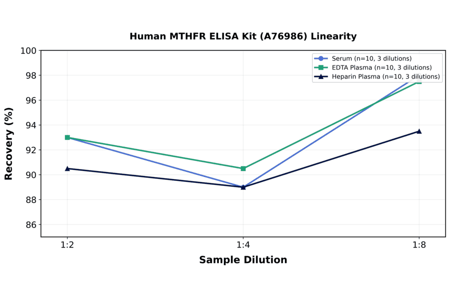 Linearity - Human MTHFR ELISA Kit (A76986) - Antibodies.com