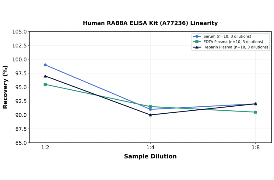 Linearity - Human RAB8A ELISA Kit (A77236) - Antibodies.com