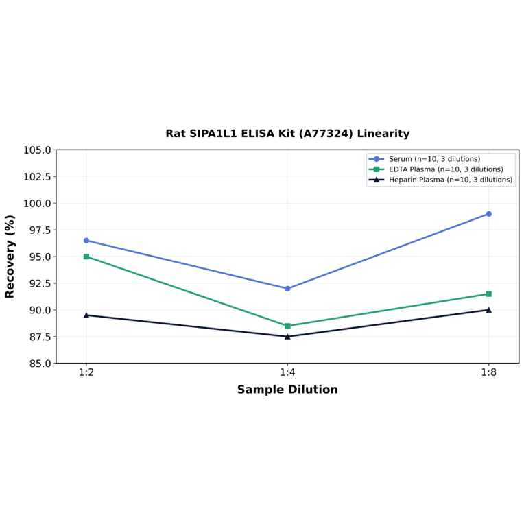 Linearity - Rat SIPA1L1 ELISA Kit (A77324) - Antibodies.com