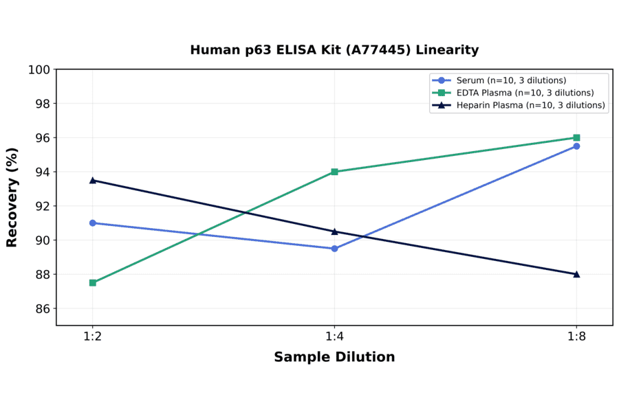 Linearity - Human p63 ELISA Kit (A77445) - Antibodies.com