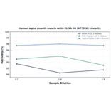 Linearity - Human alpha smooth muscle Actin ELISA Kit (A77526) - Antibodies.com