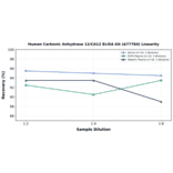 Linearity - Human Carbonic Anhydrase 12/CA12 ELISA Kit (A77784) - Antibodies.com