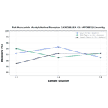 Linearity - Rat Muscarinic Acetylcholine Receptor 2/CM2 ELISA Kit (A77882) - Antibodies.com