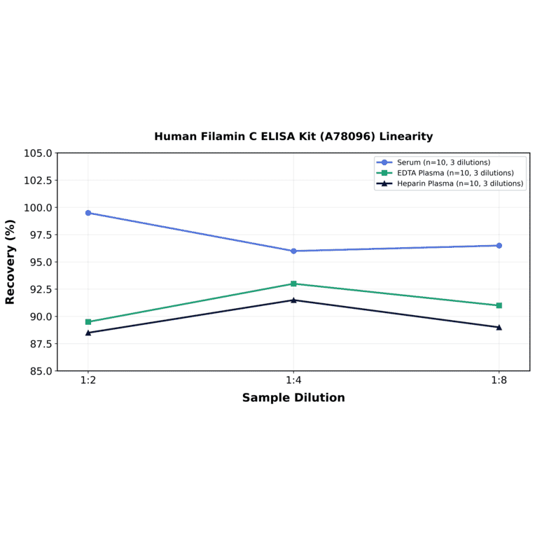 Linearity - Human Filamin C ELISA Kit (A78096) - Antibodies.com