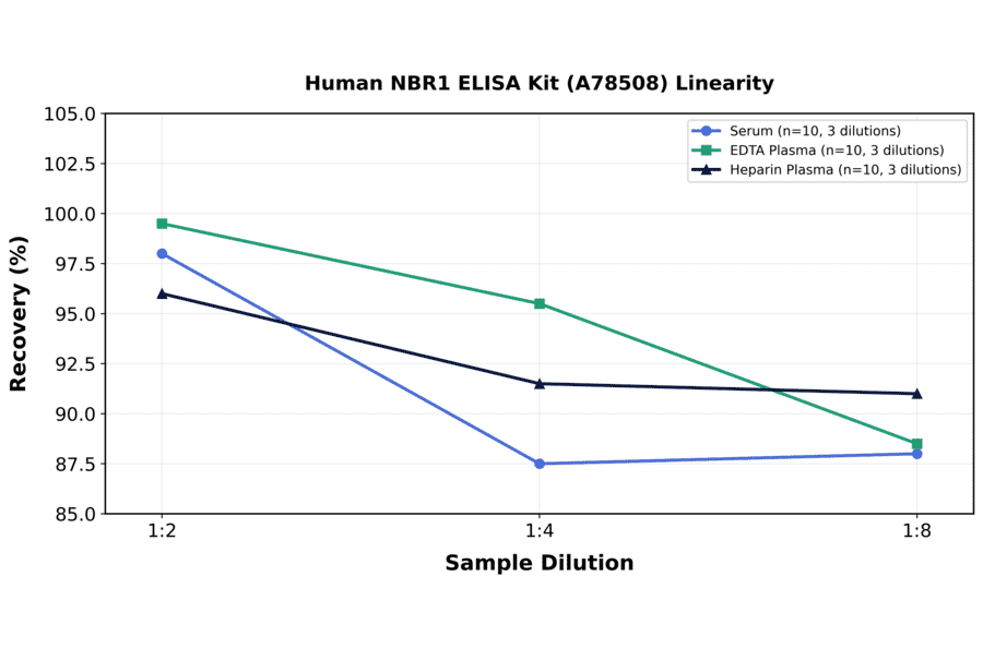 Linearity - Human NBR1 ELISA Kit (A78508) - Antibodies.com