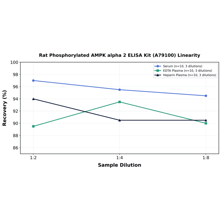 Linearity - Rat Phosphorylated AMPK alpha 2 ELISA Kit (A79100) - Antibodies.com