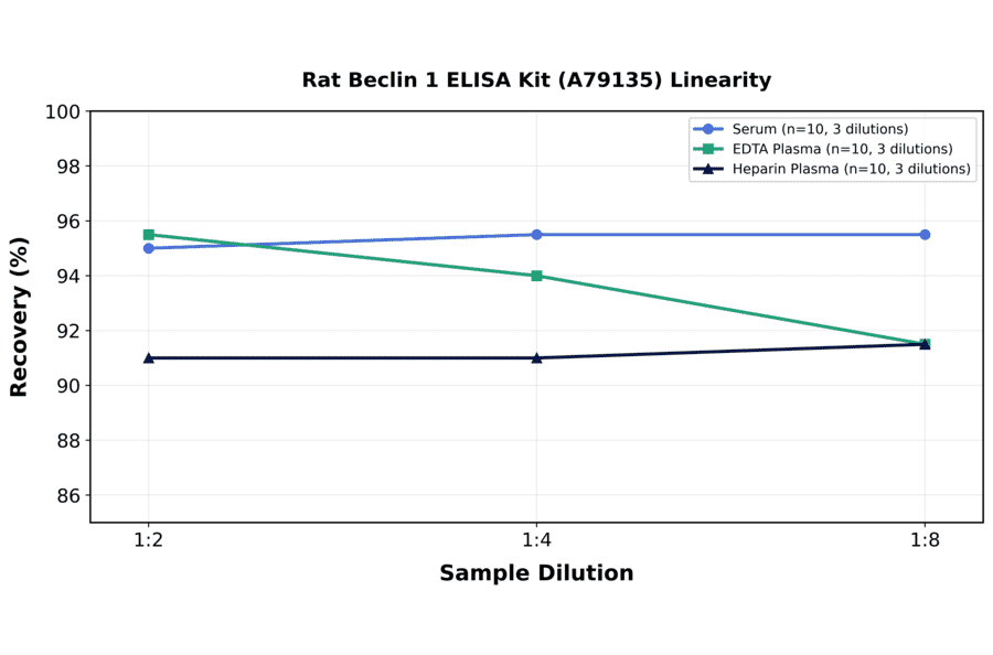 Linearity - Rat Beclin 1 ELISA Kit (A79135) - Antibodies.com