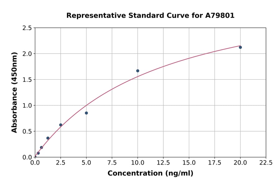 Standard Curve - Human alpha 1 Fetoprotein ELISA Kit (A79801) - Antibodies.com