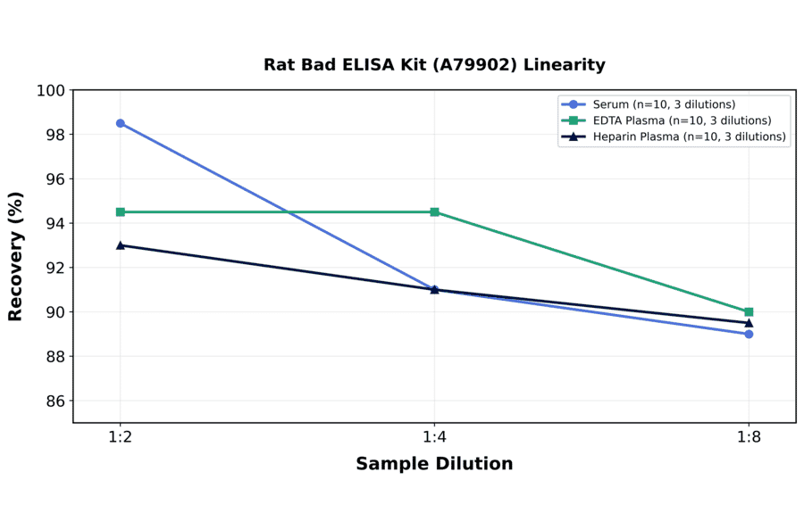 Linearity - Rat Bad ELISA Kit (A79902) - Antibodies.com