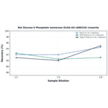 Linearity - Rat Glucose 6 Phosphate Isomerase ELISA Kit (A80310) - Antibodies.com