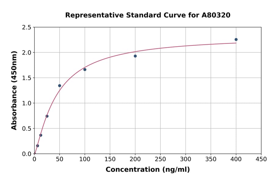 Standard Curve - Rat Ischemia-modified Albumin ELISA Kit (A80320) - Antibodies.com