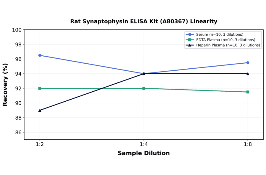 Linearity - Rat Synaptophysin ELISA Kit (A80367) - Antibodies.com