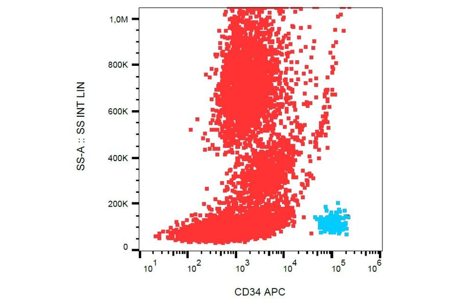 Flow Cytometry - Anti-CD34 Antibody [4H11[APG]] (APC) (A85512) - Antibodies.com