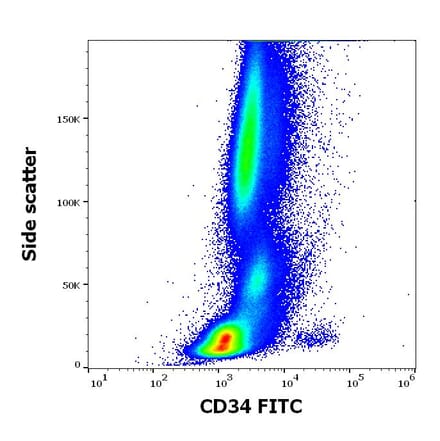 Flow Cytometry - Anti-CD34 Antibody [4H11[APG]] (FITC) (A85516)