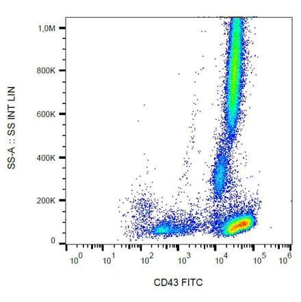 Flow Cytometry - Anti-CD43 Antibody [MEM-59] (FITC) (A85597) - Antibodies.com