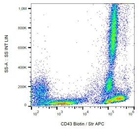 Flow Cytometry - Anti-CD43 Antibody [MEM-59] (Biotin) (A85600) - Antibodies.com