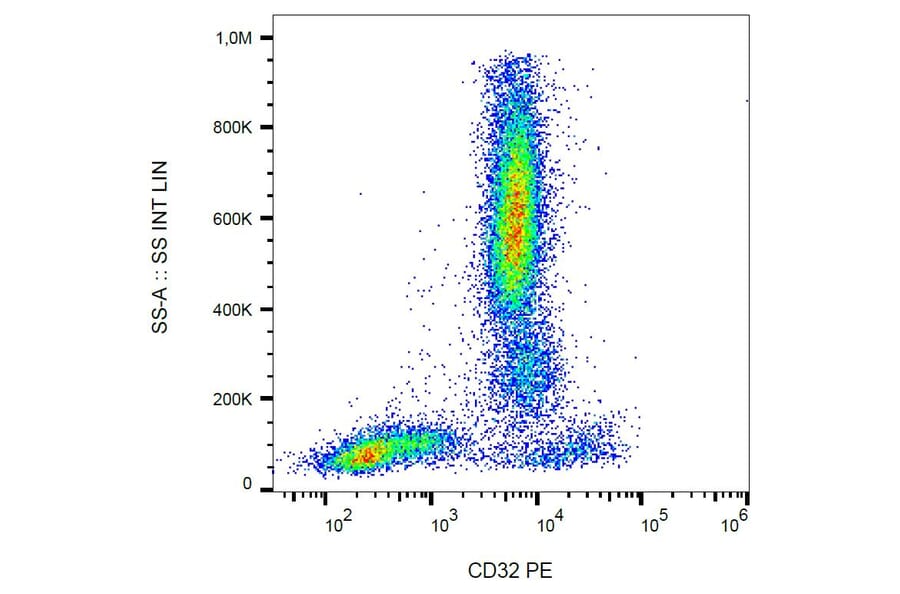 Flow Cytometry - Anti-CD32 Antibody [3D3] (PE) (A85672) - Antibodies.com