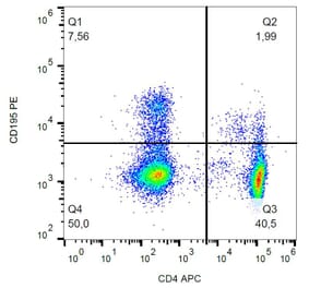 Flow Cytometry - Anti-CD195 Antibody [T21/8] (PE) (A86073) - Antibodies.com