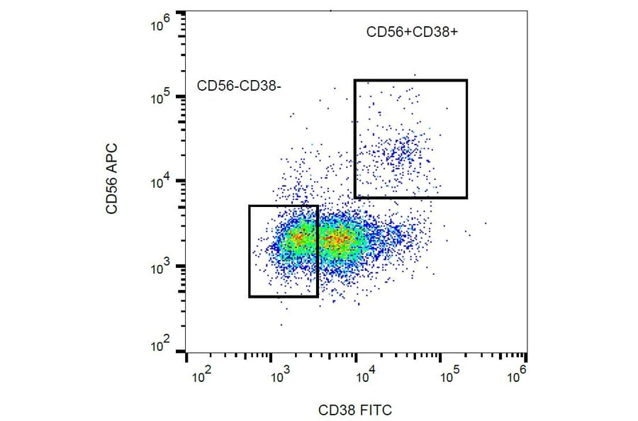 Flow Cytometry - Anti-CD38 Antibody [HIT2] (FITC) (A86183) - Antibodies.com