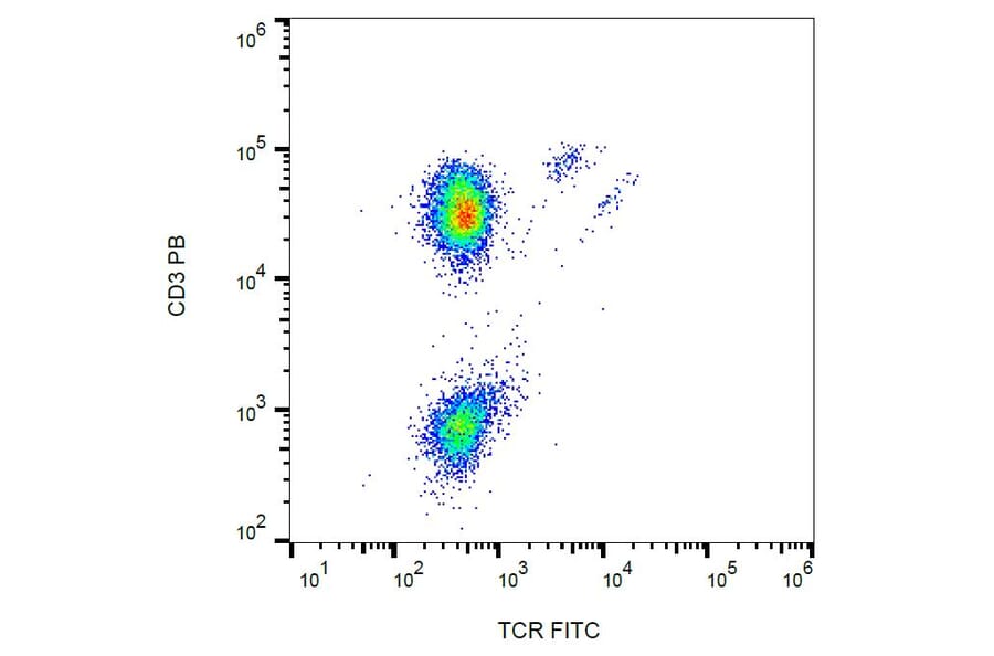 Flow Cytometry - Anti-TCR gamma + TCR delta Antibody [B1] (FITC) (A86339)