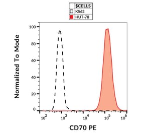 Flow Cytometry - Anti-CD70 Antibody [Ki-24] (PE) (A86421)