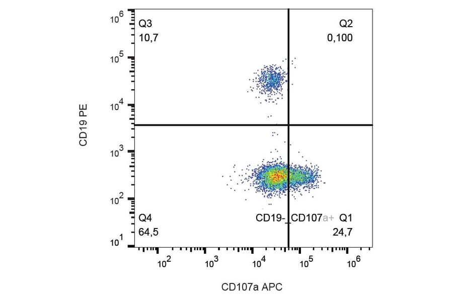 Flow Cytometry - Anti-CD107a Antibody [H4A3] (APC) (A86529) - Antibodies.com