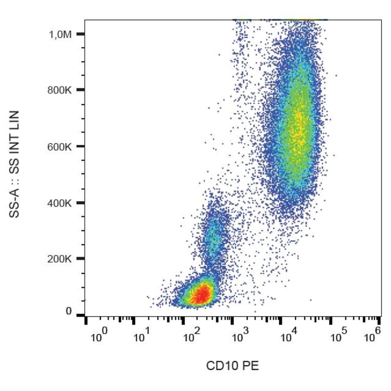 Flow Cytometry - Anti-CD10 Antibody [LT10] (PE) (A86634) - Antibodies.com