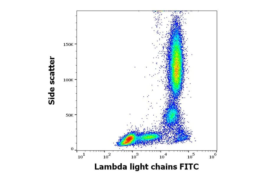 Flow Cytometry - Anti-Human Lambda Light Chain Antibody [1-155-2] (FITC) (A86744)