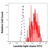 Flow Cytometry - Anti-Human Lambda Light Chain Antibody [1-155-2] (FITC) (A86744)