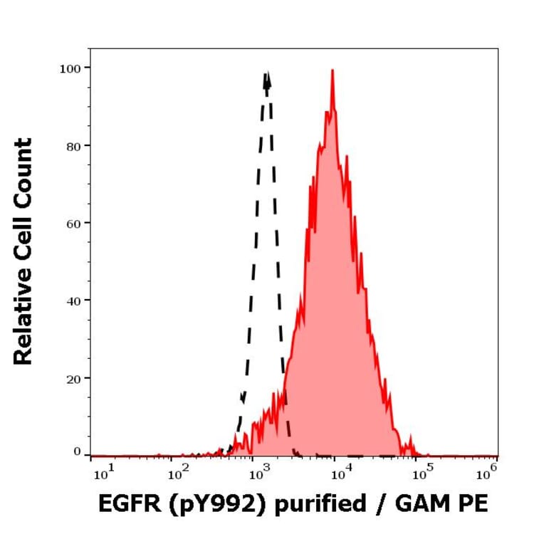 Flow Cytometry - Anti-EGFR (phospho Y992) Antibody [EM-12] (A86777)