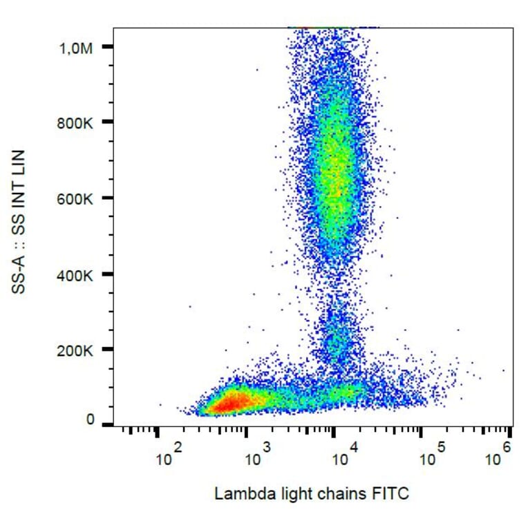 Flow Cytometry - Anti-Human Lambda Light Chain Antibody [4C2] (FITC) (A86781) - Antibodies.com