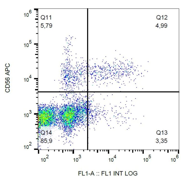 Flow Cytometry - Anti-CD57 Antibody [TB01] (FITC) (A86858) - Antibodies.com