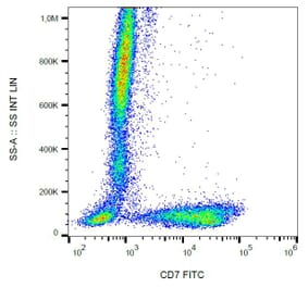 Flow Cytometry - Anti-CD7 Antibody [124-1D1] (FITC) (A86862) - Antibodies.com