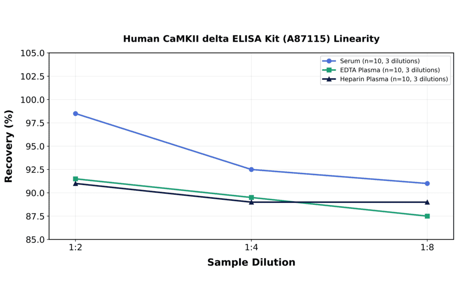 Linearity - Human CaMKII delta ELISA Kit (A87115) - Antibodies.com