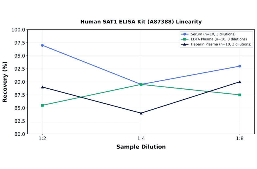 Linearity - Human SAT1 ELISA Kit (A87388) - Antibodies.com